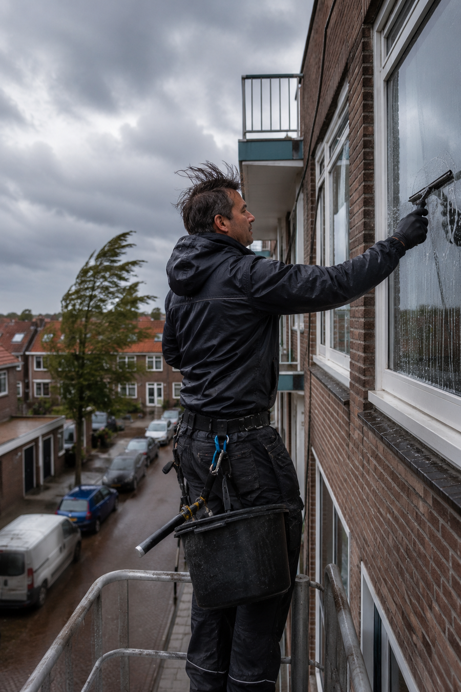 Glazenwassers: dagelijks werken met water, kou en belasting van de huid
