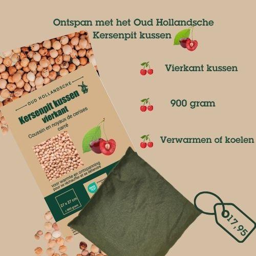 Kersenpitkussen vierkant