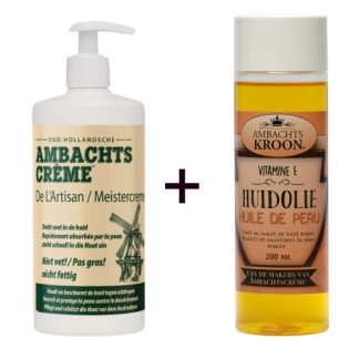 1x Ambachtscreme 450ml + 1x Ambachtskroon Vit. E huidolie 200ml