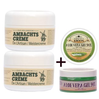 2 x Ambachtscreme 200ml + 1 x Aloe vera gel 100ml