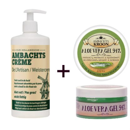 1x Ambachtscrème 450ml + 1x Aloe Vera gel