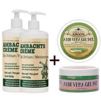2x Ambachtscrème 450ml+1x Aloe Vera gel  100ml
