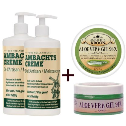 2x Ambachtscrème 450ml+1x Aloe Vera gel  100ml