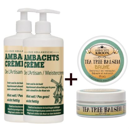 2x Ambachtscrème 450ml  +  1x tea tree balsem
