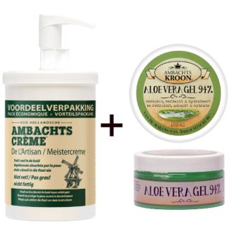 1 x Ambachtscreme 1000ml + 1x Aloe veragel 100ml
