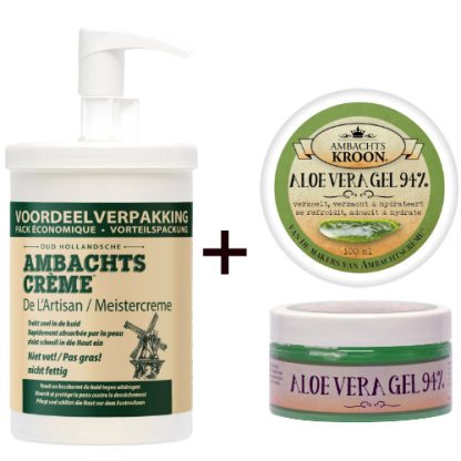 1 x Ambachtscreme 1000ml + 1x Aloe veragel 100ml