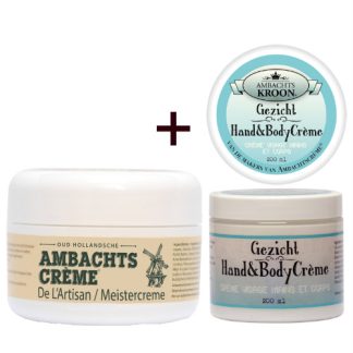 1x Ambachtscreme 200ml pot + 1x Gezicht,hand & Bodycreme 200ml