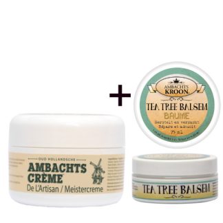 1x Ambachtscreme 200ml pot + 1x Tea tree balsem 75ml