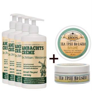 4x pomp 450ml + 1 x Tea Tree Balsem 75ml