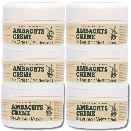 6x Ambachtscreme potten 200ml
