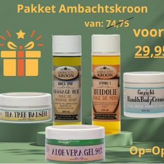 Aanbieding Cosmetica pakket 5 Ambachtskroon producten van 74,75 voor 29,95
