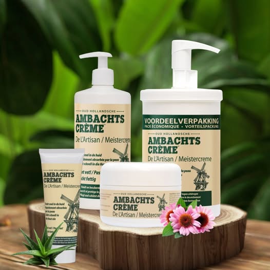 Vier verschillende maten Ambachtscreme producten