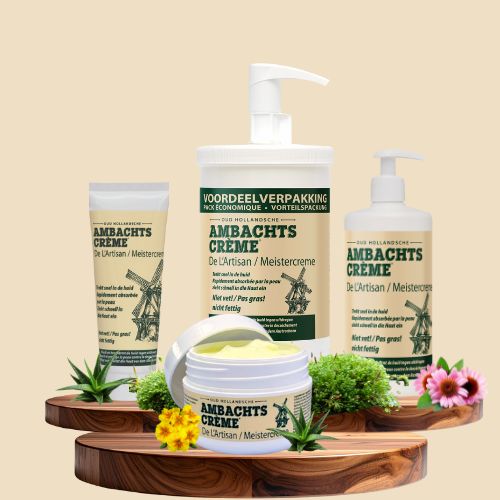 Ambachtscrème producten, 75ml, 200ml, 450ml en 1000ml
