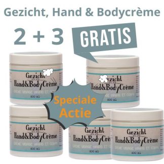 Gezicht, Hand & Bodycrème 200ml-Ambachtskroon - 2 + 3 Gratis